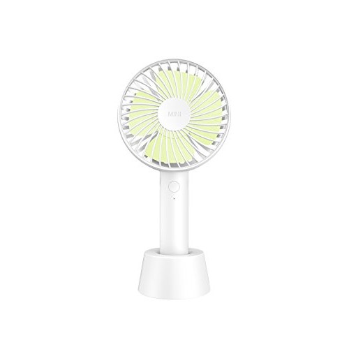Mini powerful USB Fan Small Portable Desk Fan with Handle Energy Efficient for Office Home camping Portable Mini Shaped Handheld USB Rechargeable Electric Fan (Yellow) - B07F2W862R